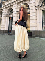 Retro Baring Top & Pants Set