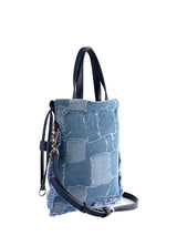 Denim Patchwork Lucky Bucket Crossbody Tote