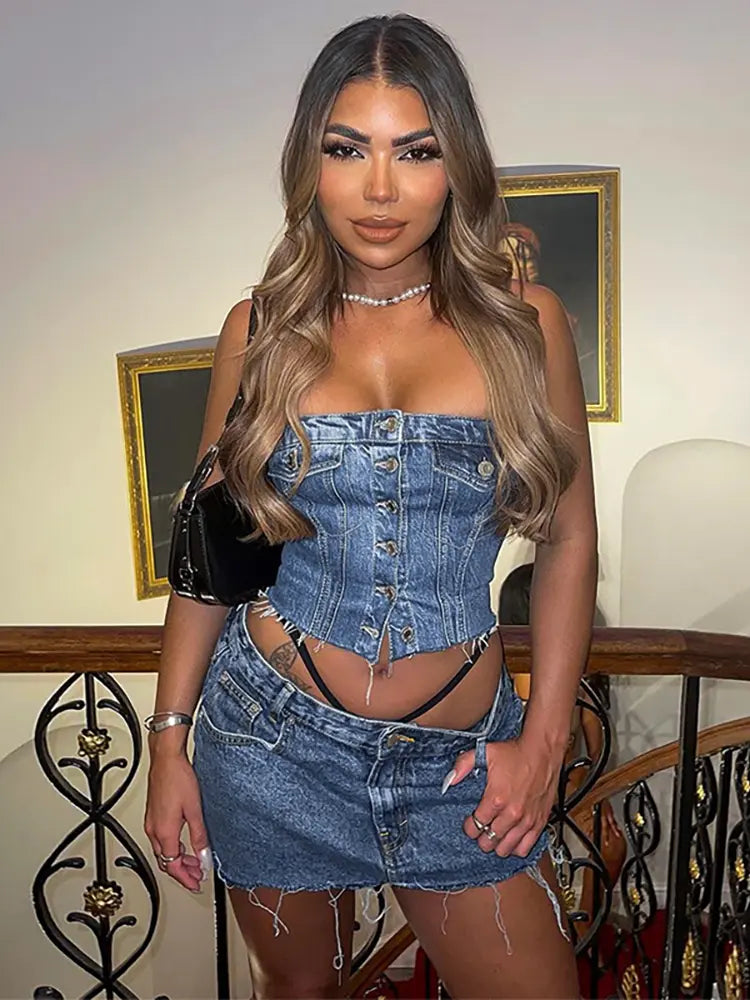 Trend Kot Düğmeli Üst