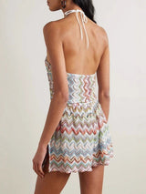 Wave Print Romper