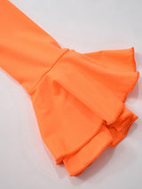 Omuz Açık Çan Kol Elbise