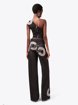 Lock Ring Type Irregular Jeans Set