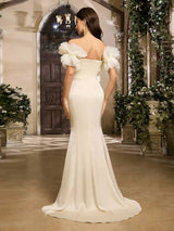 Cazibeli Askısız File Sırt Elbisesi