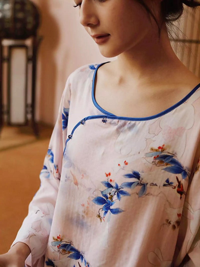 Çevre Dostu Elyaf Baskılı Pijama Takımı