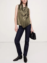 Lustre Drape Fringe Top