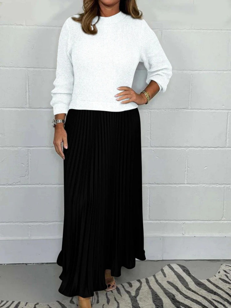 Pliseli Panel Elbise