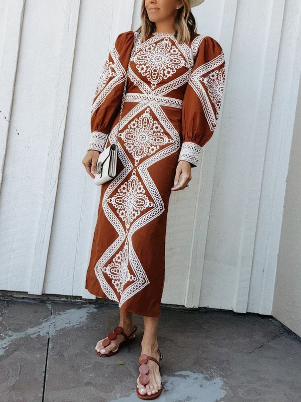 Calitta Harika Baskılı Maxi Elbise