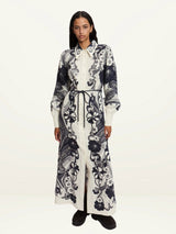 High-Waist Button-Down Dress