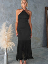 Off-Shoulder Fringe Bodycon Dress