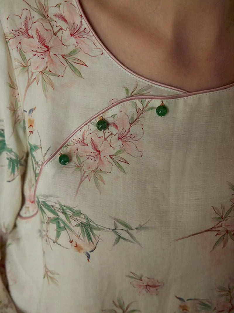 Çevre Dostu Elyaf Baskılı Pijama Takımı