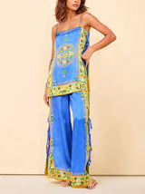 Süslü Mozaik Fayans Pantolon Takım