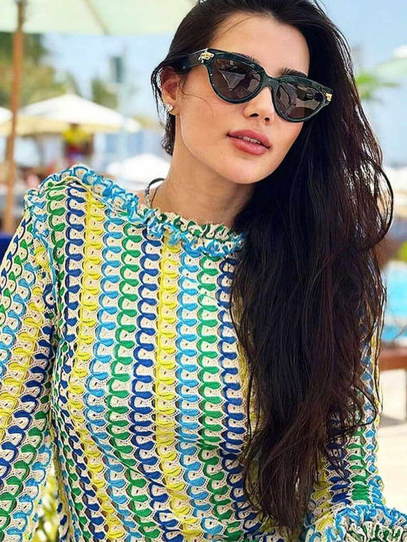 Maxi Elbise Tatil Plaj - Sarı