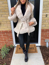 Freya Kuşaklı Kürk Mont