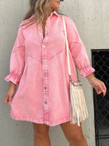 Şehir Merkezi Denim Elbise