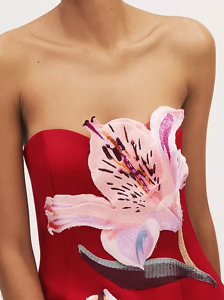 Rosario Floral Appliqué Mini Dress