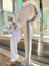 Yüksek Yaka Payet Pantolon Takım