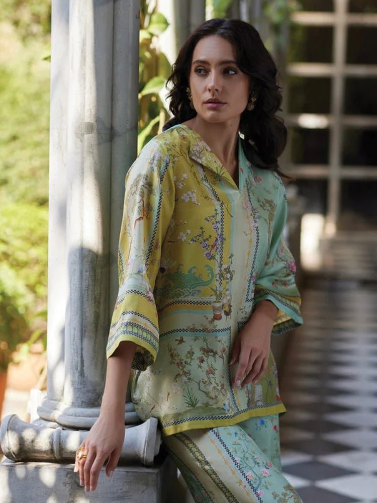 Flair Fusion Flowers Pants Set