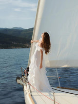 Off - Shoulder Ruffle Gown