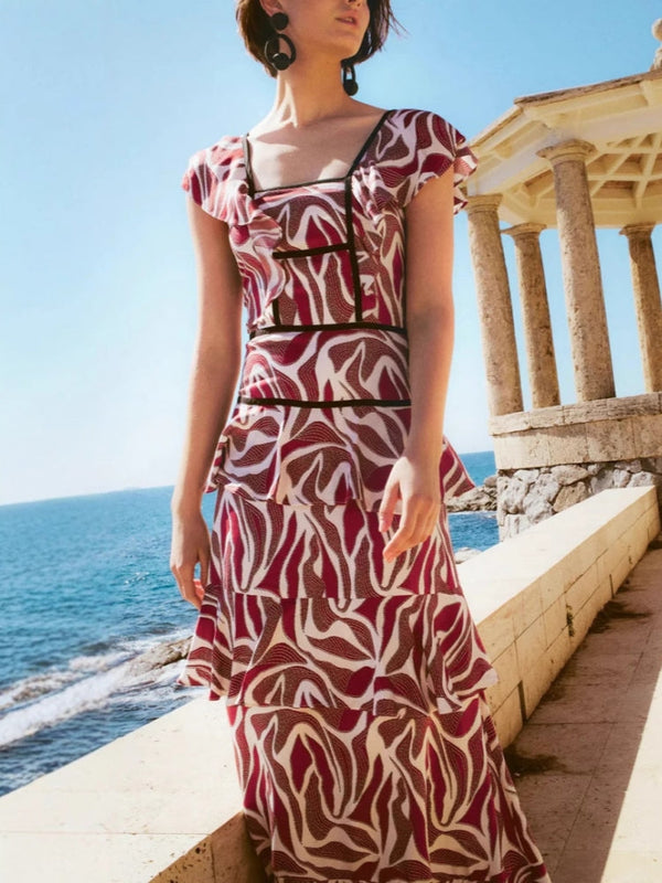 Short Sleeve Floral Dress