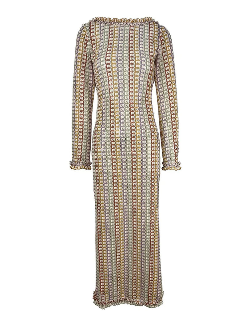 Maxi Elbise Holiday Beach- Kahve