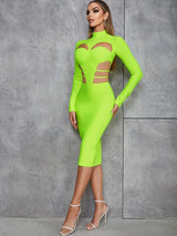 Vintage Kesim Açık Sırt Bandaj Elbise