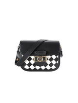 Checkerboard Saddle Crossbody Shoulder Bag