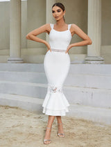 Seksi Dantel Bandaj Balık Kuyruğu Elbise