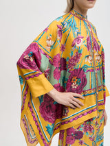 Şık Asimetrik Baskılı Üst ve Pantolon Takımı