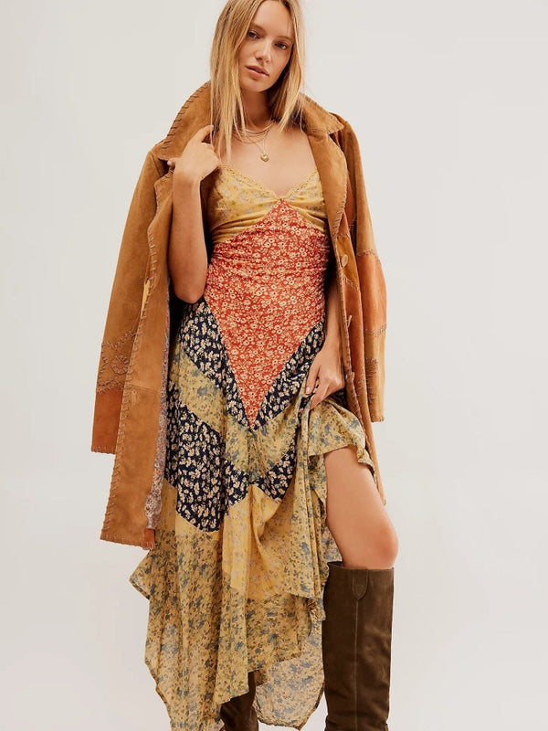 Örme Çiçekli Maxi Elbiseler