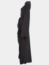 Gothic Style High Neck Dramatic Sleeves Maxi Dress