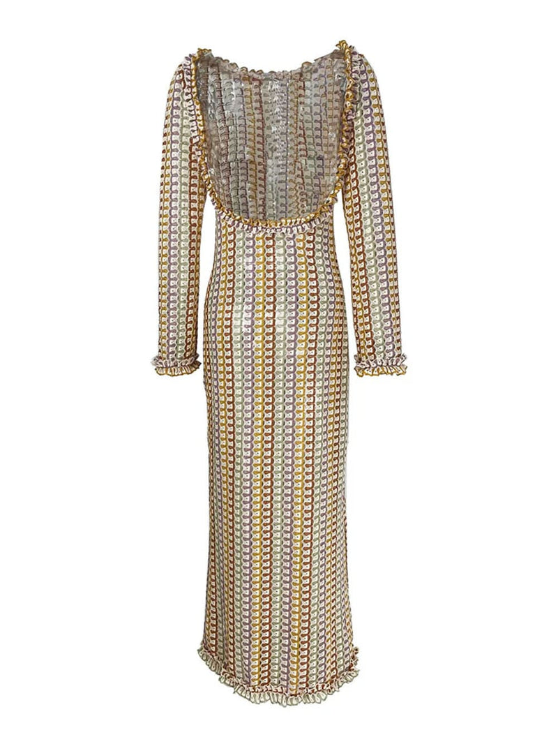 Maxi Elbise Holiday Beach- Kahve