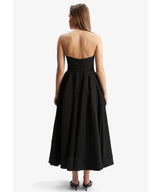 Elegant Retro Inspired Strapless Midi Dress