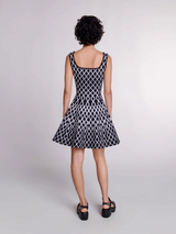 Kolsuz Keten Düşük Bel Midi Elbise