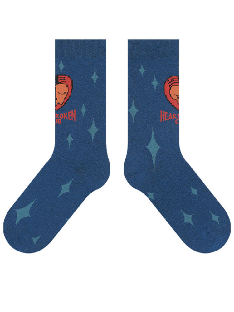 Karikatür Kırık Kalp Çorap