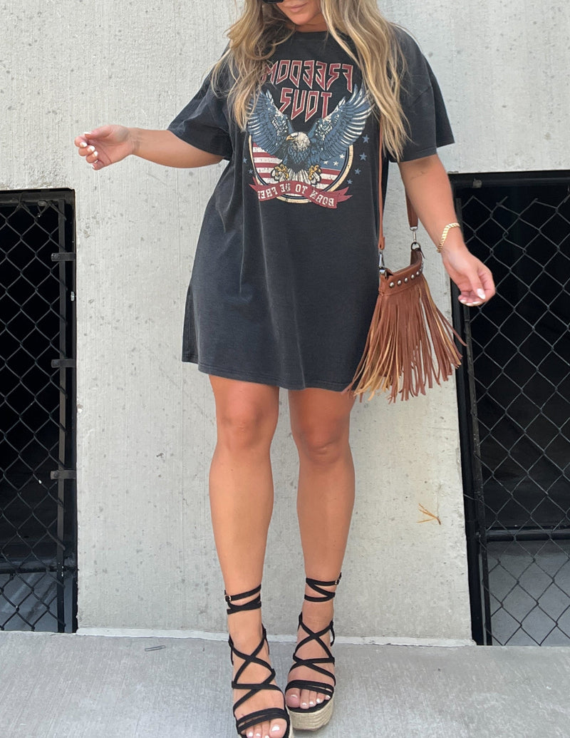 Özgürlük Turu Tişört Elbise