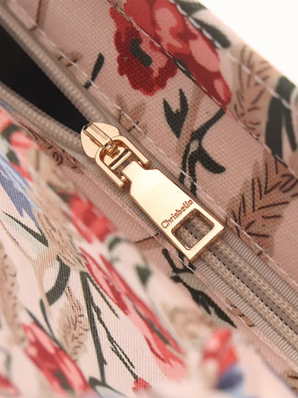 New Creative Canvas Tote Bag with Chinese-Inspired Print