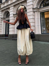 Retro Baring Top & Pants Set