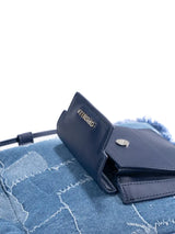 Denim Patchwork Lucky Bucket Crossbody Tote