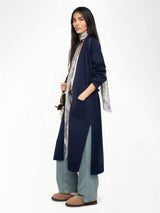 Intarsia Skull Long Cardigan