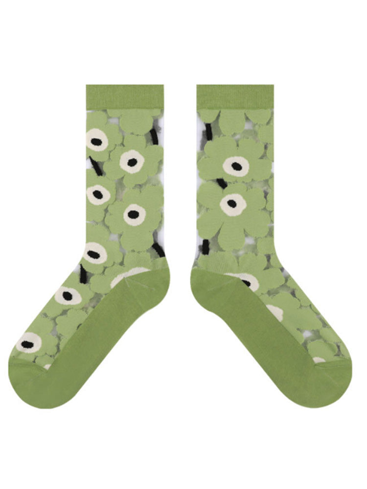 Patchwork Çiçek Kristal Çorap