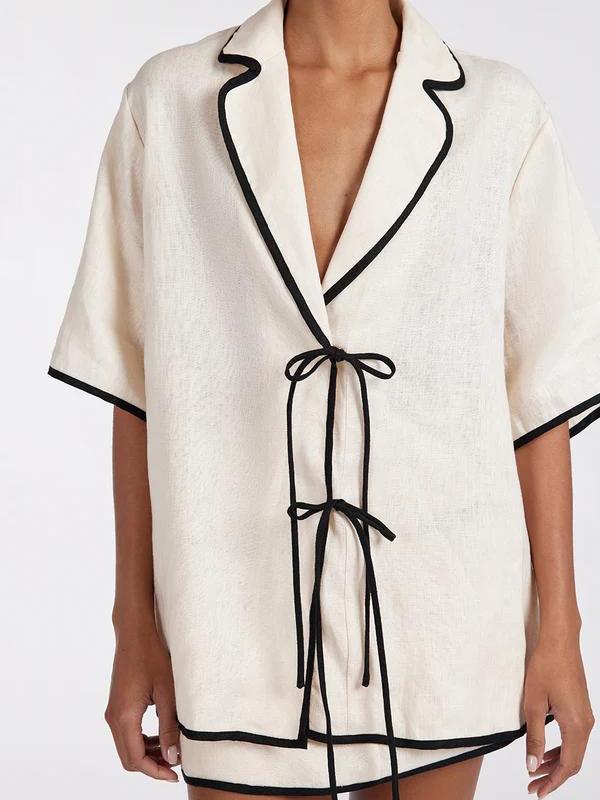 NOIR CREAM Skirt Set