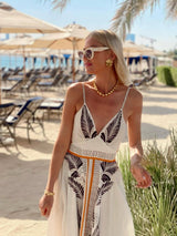 Backless Tie Elegant Print Dress