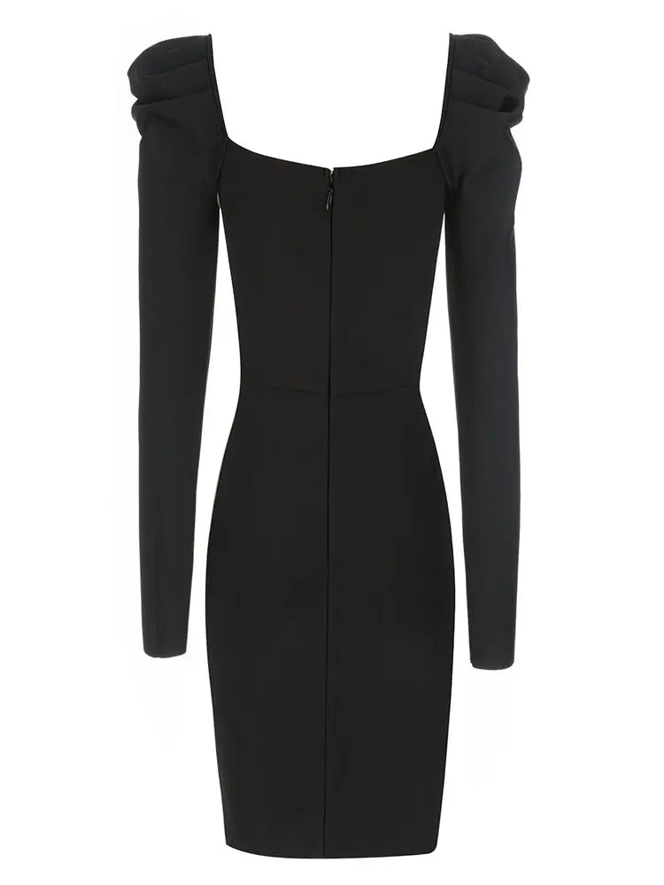 Şık Dantel V-Yaka Parti Elbisesi