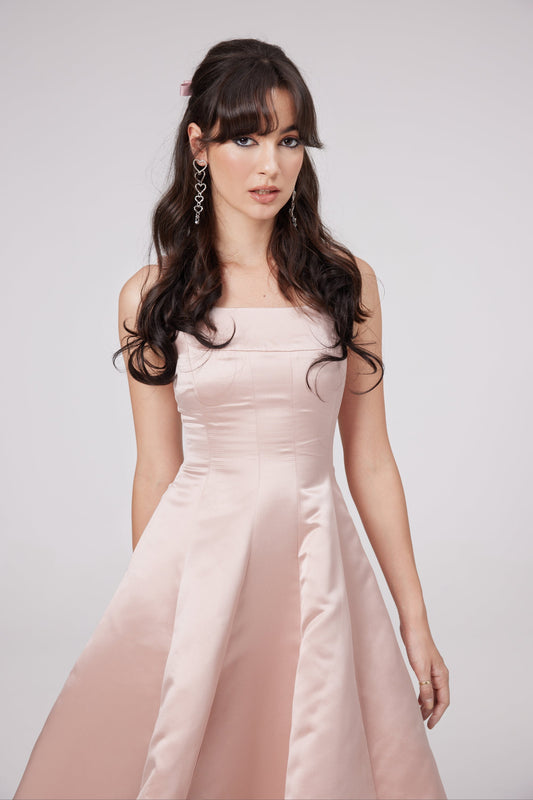 Coralie pile midi elbise