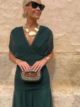 Örme Çiçekli Maxi Elbiseler