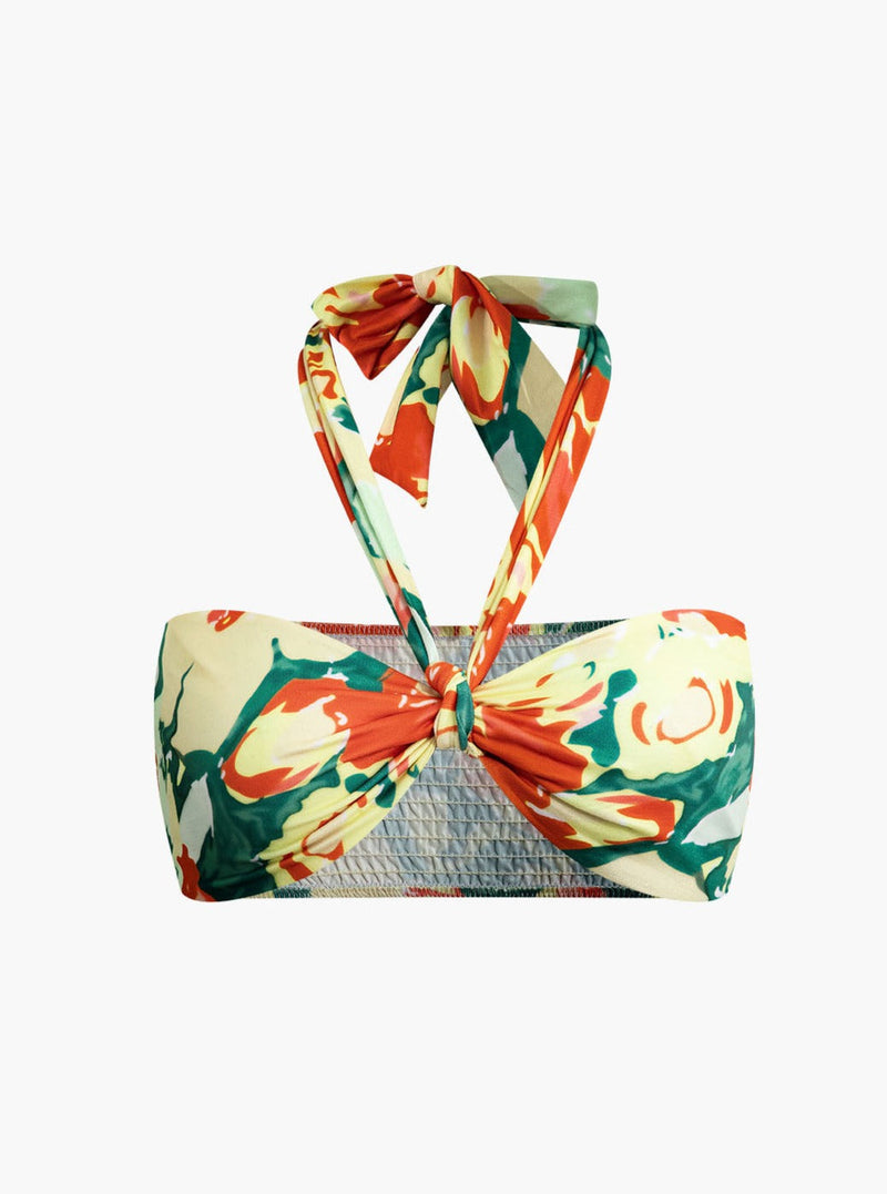 Boyundan Bağlamalı Dantelli Geniş Paça Pantolon Takım