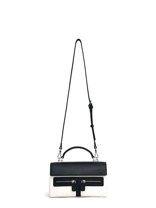 New Pebbled Leather & Canvas Shoulder Crossbody Tote