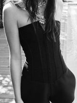 Dark Intentions Strapless Corset Romper