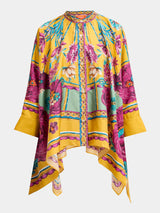 Şık Asimetrik Baskılı Üst ve Pantolon Takımı