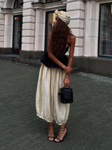 Retro Baring Top & Pants Set